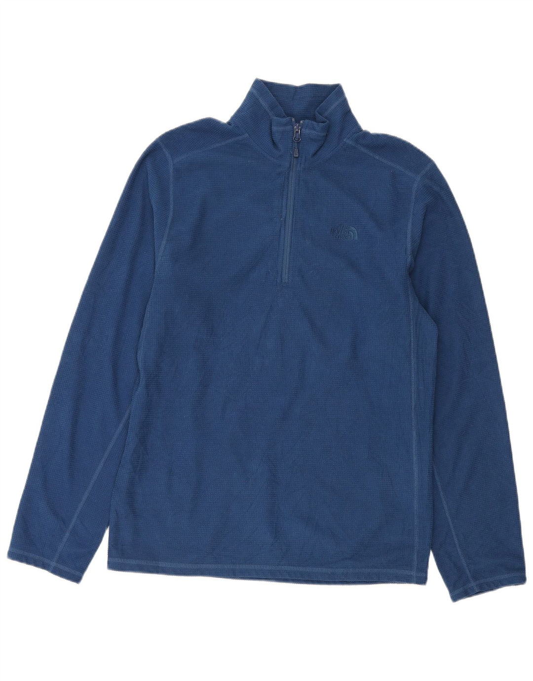 Suéter de lã masculino The North Face com zíper e gola média azul marinho poliéster