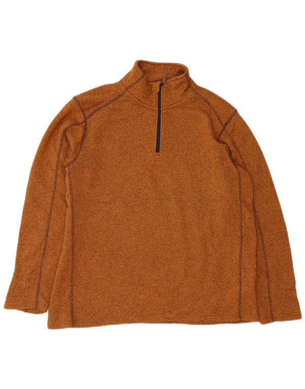 MOUNTAIN WAREHOUSE Suéter masculino com zíper e gola 2XL marrom manchado