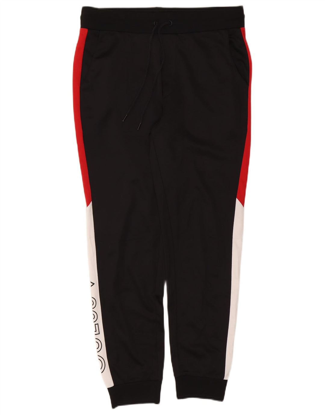 Calça de treino masculina Guess Graphic Joggers médio preto colorblock
