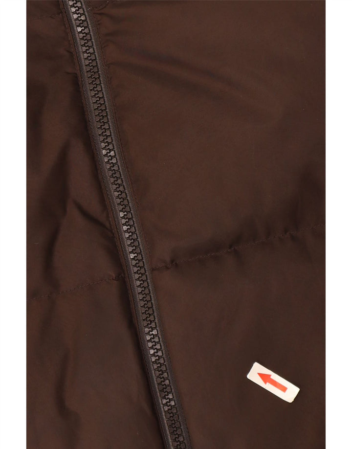 Jaqueta acolchoada masculina Benetton UK 38 poliamida marrom médio