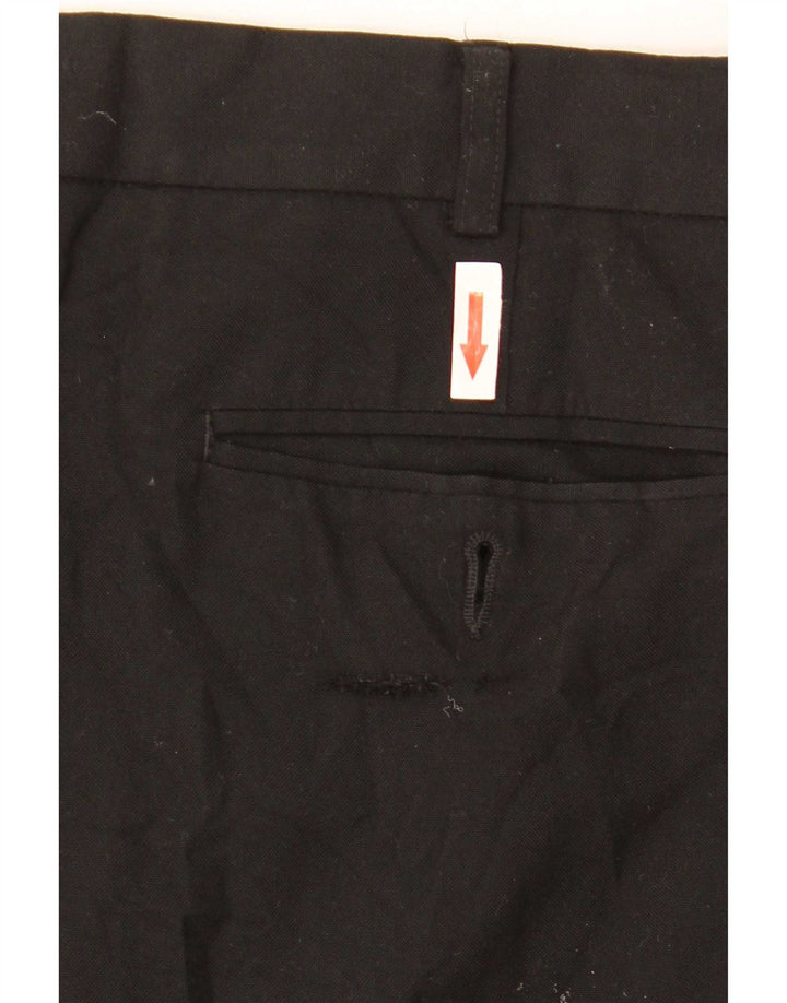 Calça masculina de terno reto sob medida Marks & Spencer W40 L31 preta