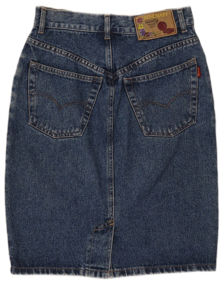 Saia jeans feminina Mash Rosemary IT 44 médio W27 algodão azul