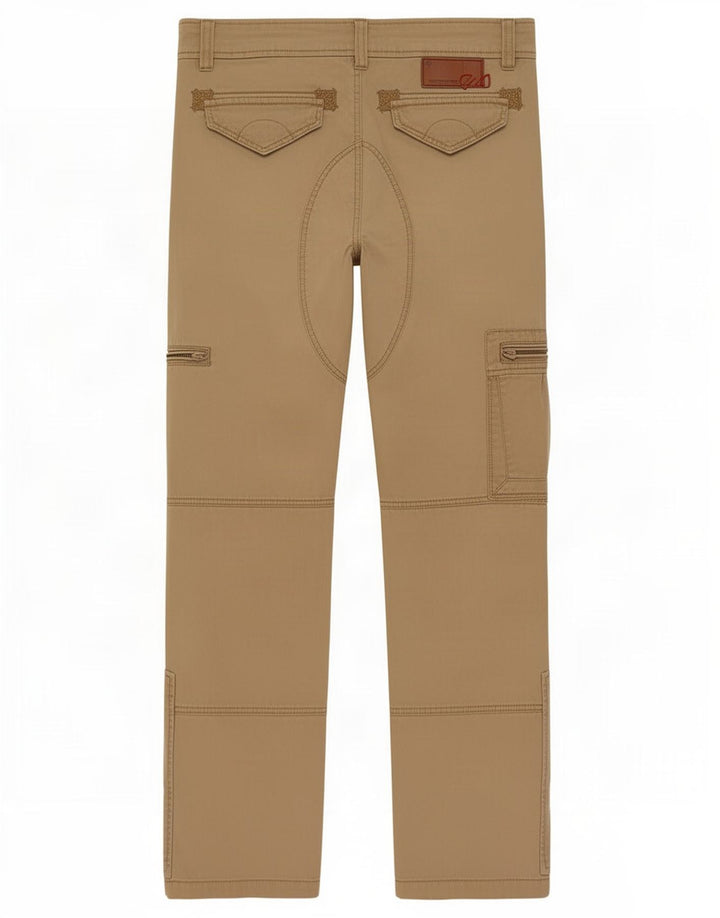 Calça cargo masculina reta Lee Cooper W28 L32 algodão bege