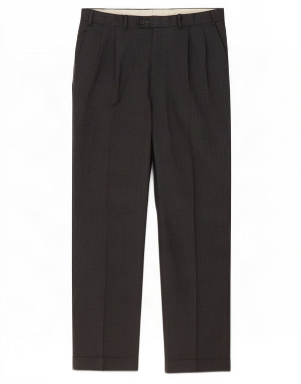 Calça masculina Marks & Spencer com pegged suit W36 L33 lã cinza