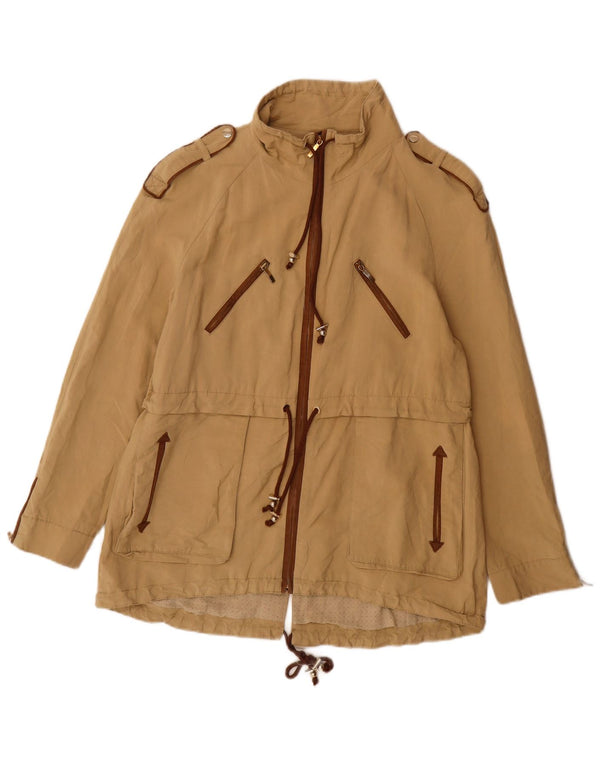 Jaqueta militar feminina Zara UK 18 XL bege