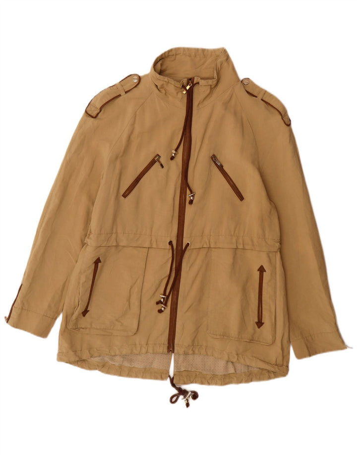 Jaqueta militar feminina Zara UK 18 XL bege