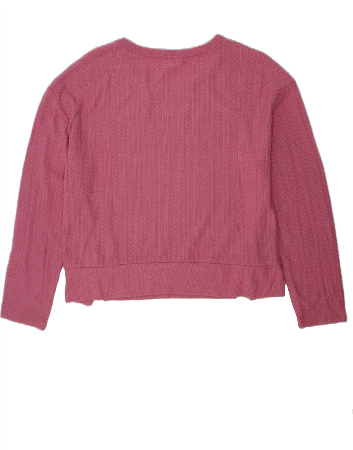 TOMMY BAHAMA Girls Sweatshirt Jumper 10-11 Years Pink Rayon Vintage Tommy Bahama and Second-Hand Tommy Bahama from Messina Hembry 