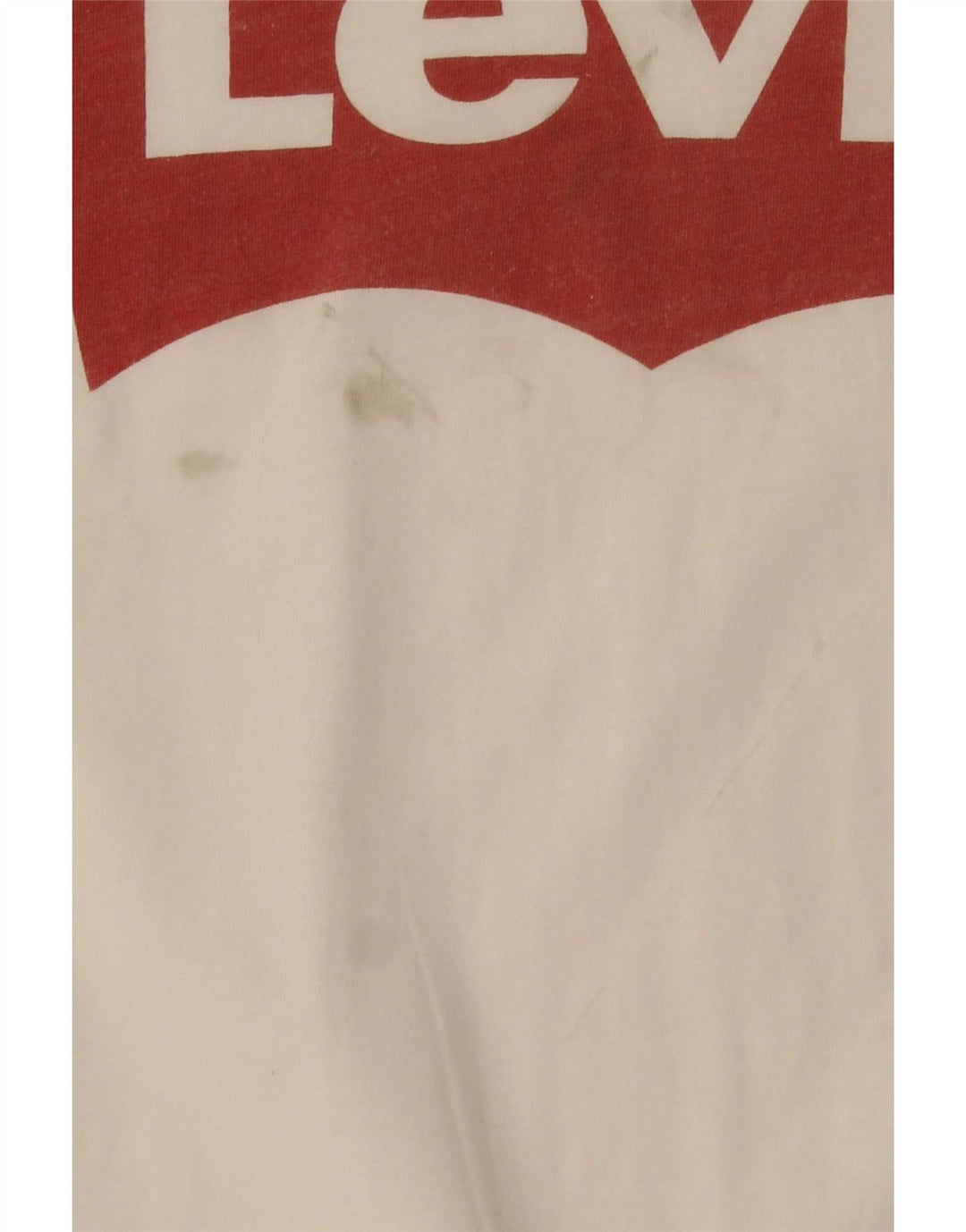 Camiseta feminina gráfica Levi's Top UK 12 algodão branco médio