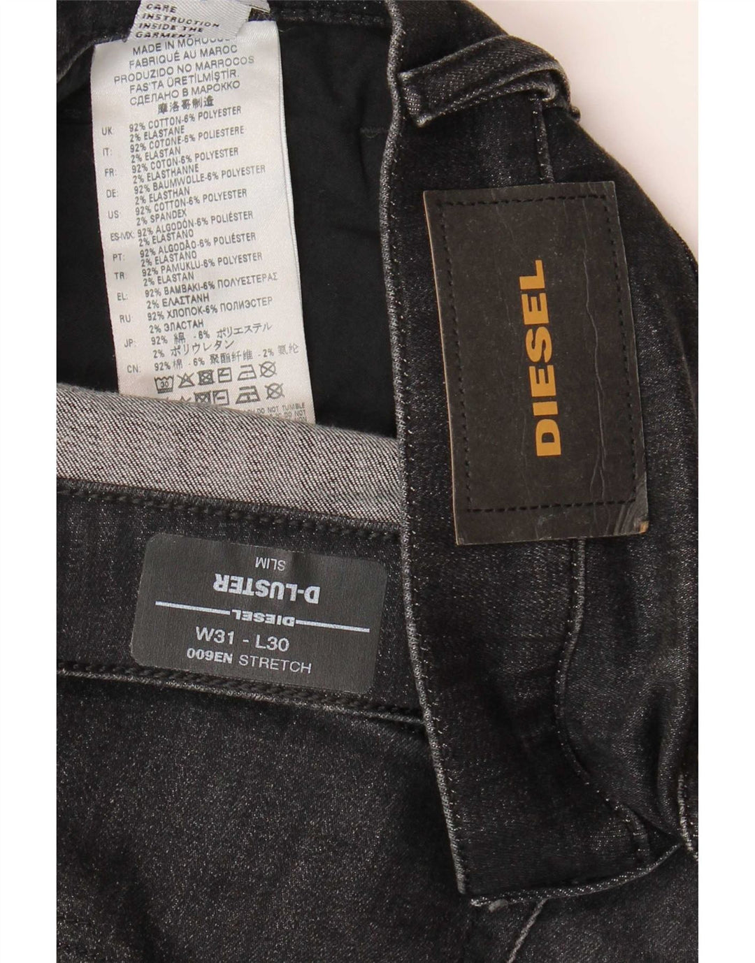 Diesel Masculino D-Luster Slim Jeans W31 L30 Cinza Algodão