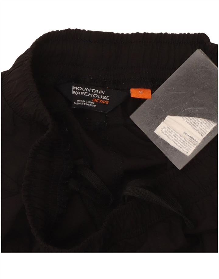 Shorts esportivos masculinos Mountain Warehouse poliéster preto médio