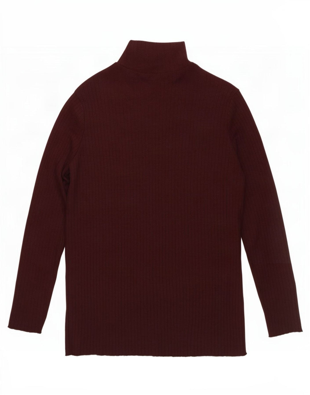 Top feminino Zara manga comprida UK 16 grande poliéster marrom