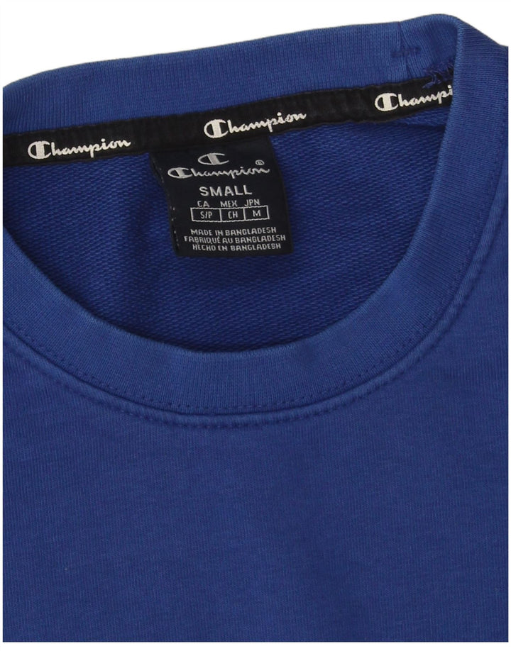 Champion moletom gráfico masculino jumper pequeno azul algodão