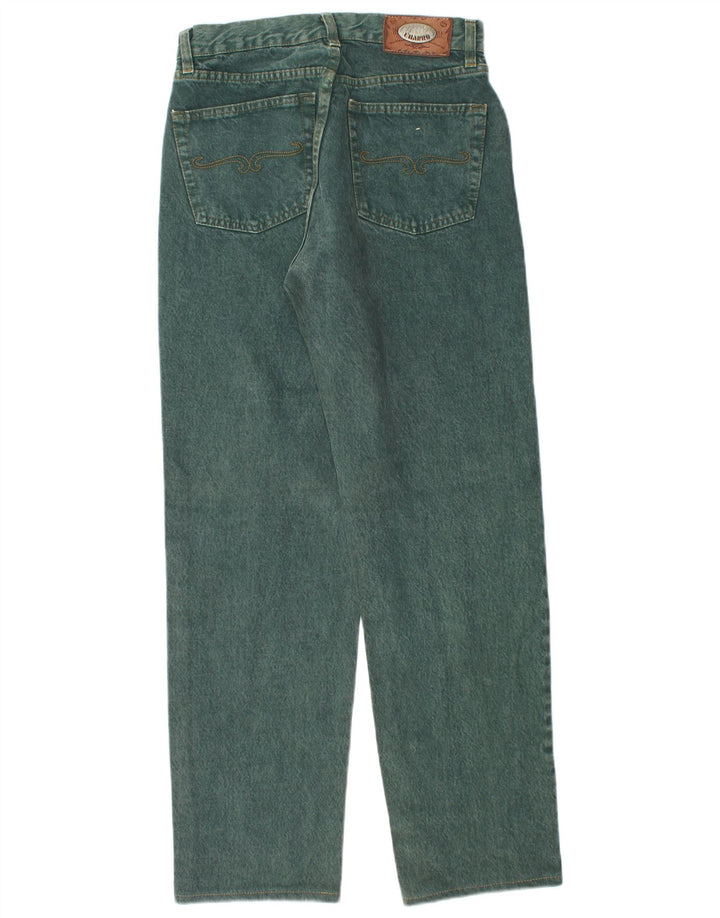 EL CHARRO Jeans retos femininos W31 L31 algodão verde
