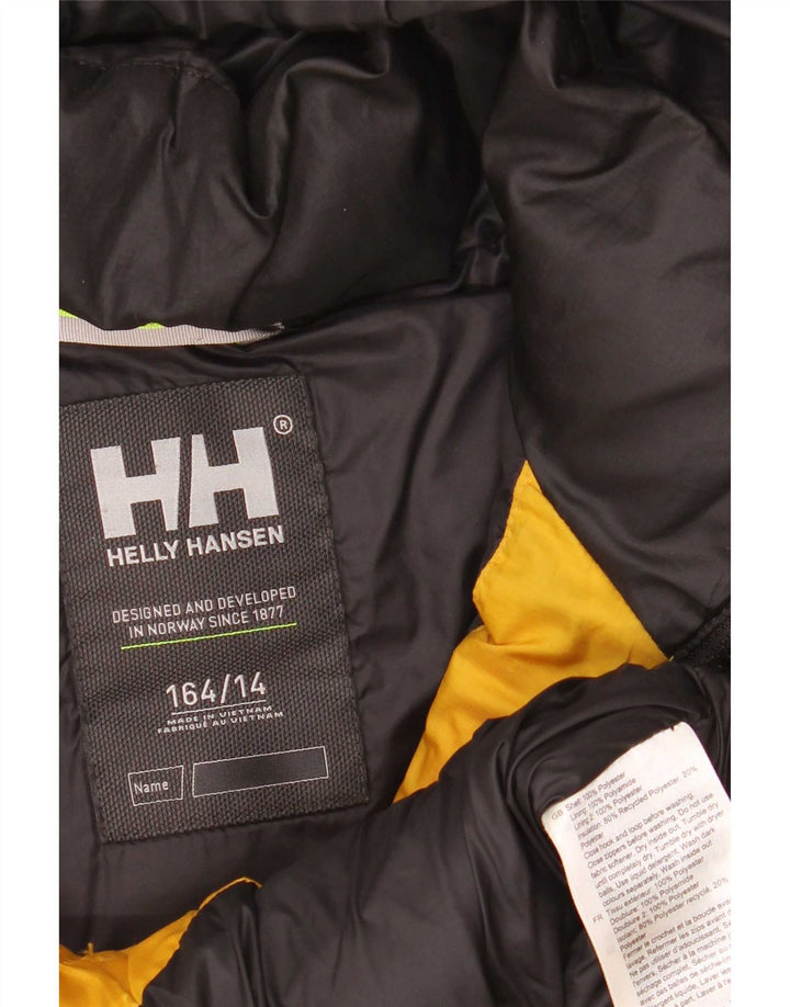Jaqueta acolchoada com capuz Helly Hansen Boys 13-14 anos amarelo colorblock