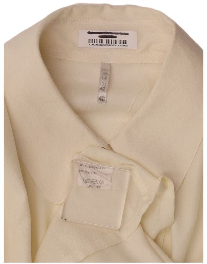 Blusa feminina vintage UK 14 viscose branca média