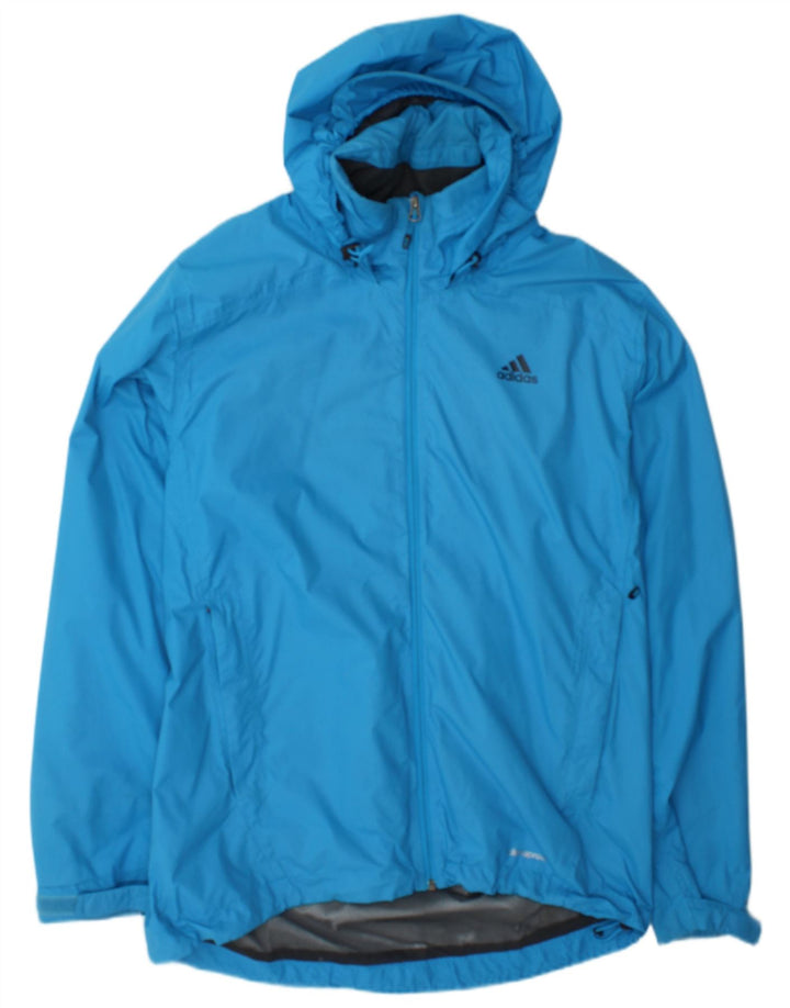 Adidas Mens Hooded Rain Jacket UK 40 Grande Azul Nylon
