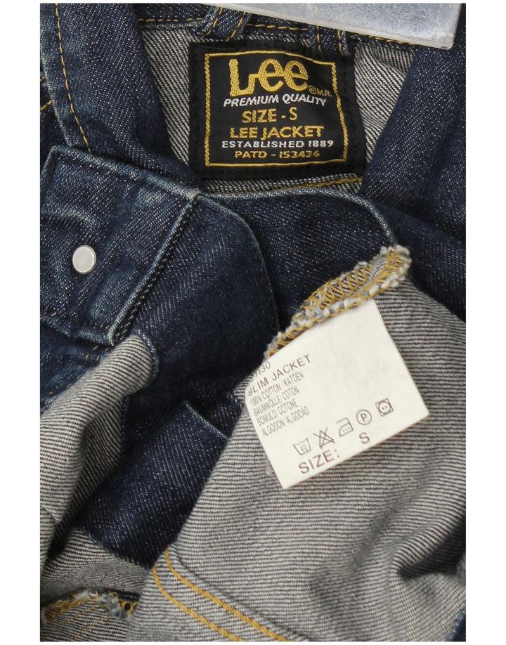 Jaqueta jeans feminina Lee UK 10 algodão azul marinho pequeno