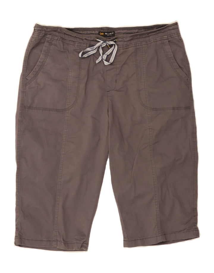 LEE Womens Relaxed Fit Bermuda Shorts US 16 2XL W34  Brown Cotton Vintage Lee and Second-Hand Lee from Messina Hembry 