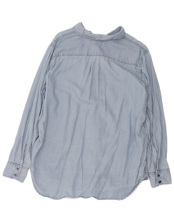 Camisa Boden Feminina Reino Unido 16 Grande Lyocell Azul