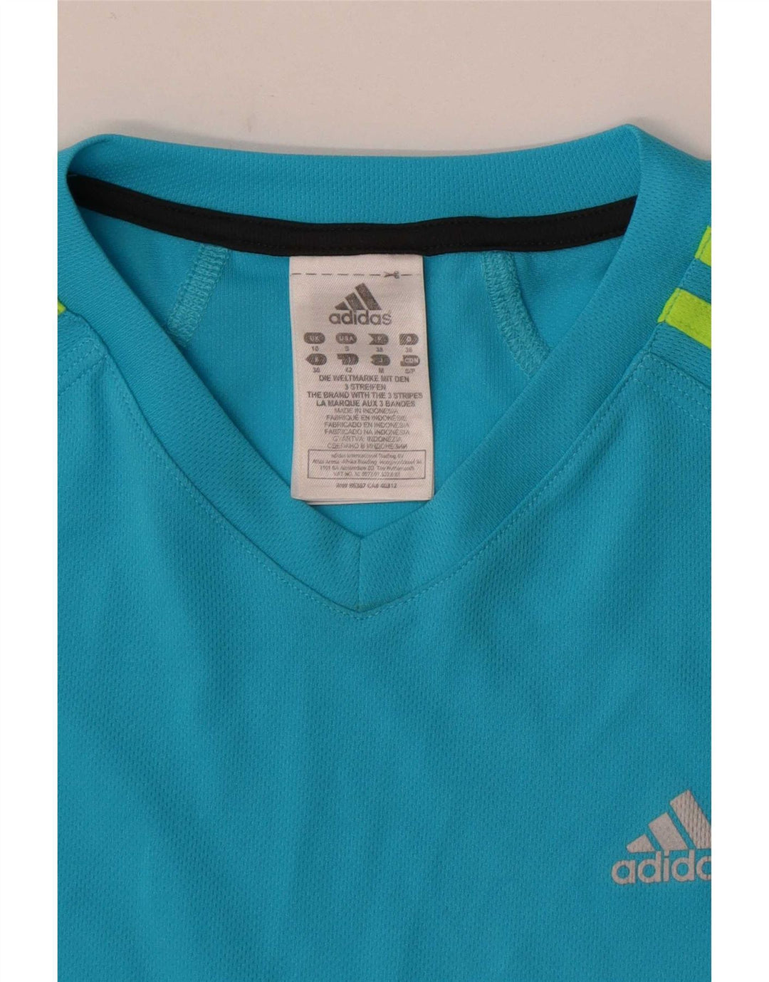 Camiseta Feminina Adidas Top UK 10 Pequena Azul Poliéster