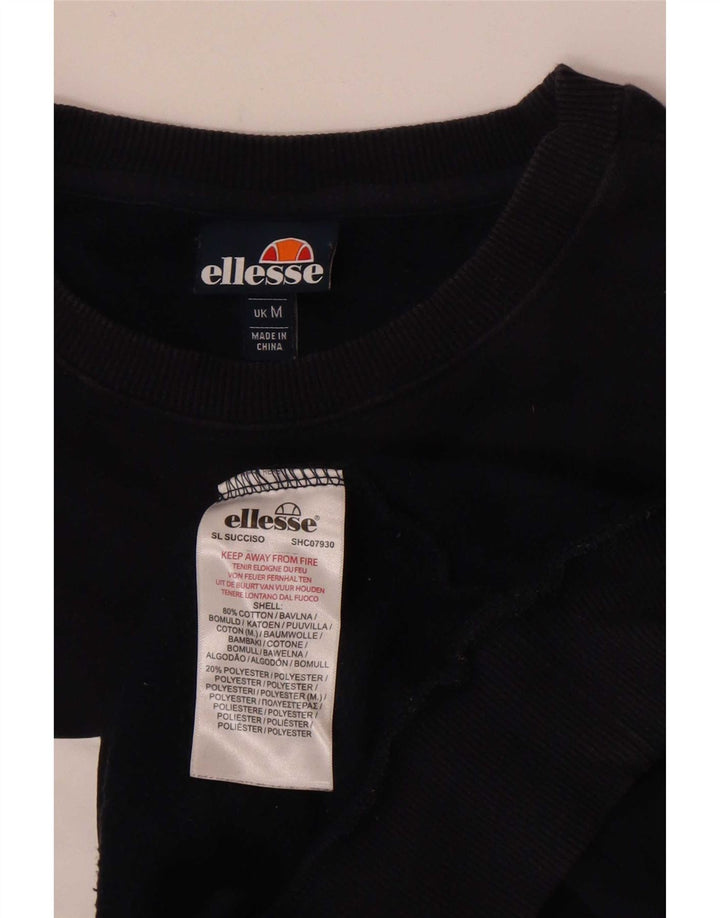 Ellesse moletom masculino gráfico jumper médio azul marinho algodão
