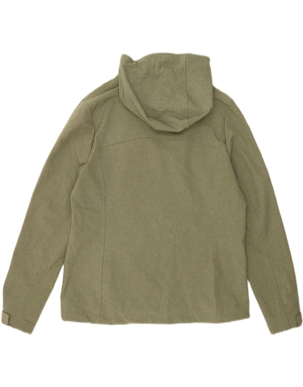 Jaqueta corta-vento feminina com capuz Mountain Warehouse Reino Unido 16 grande verde