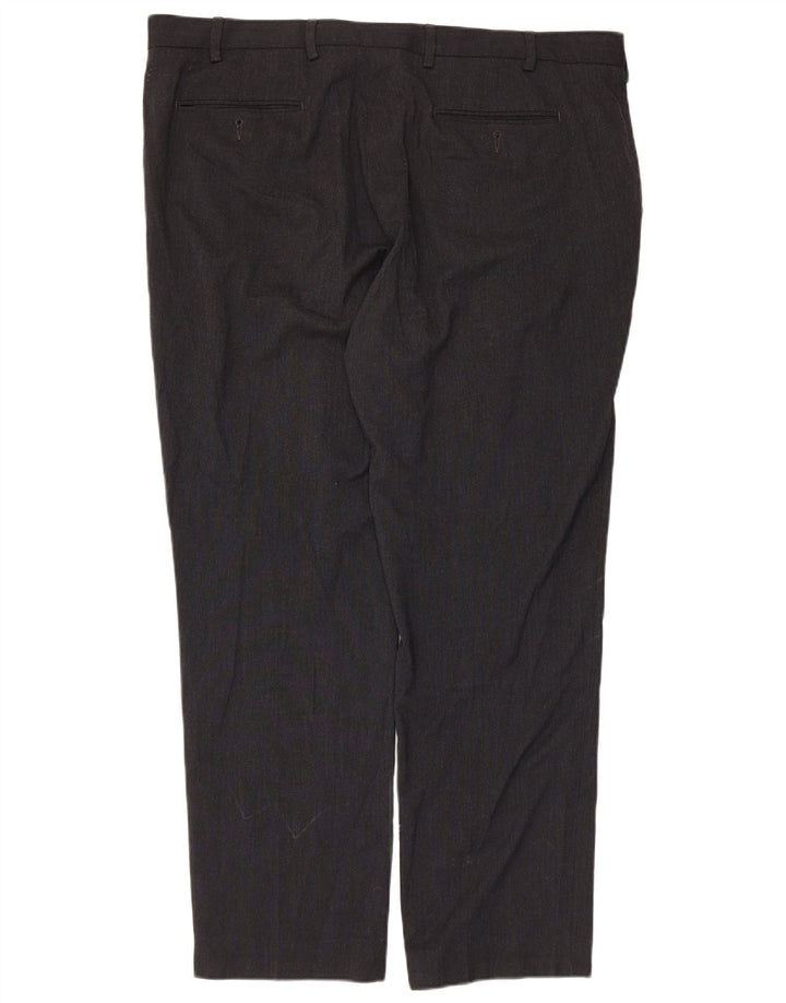 Calça chino masculina Marks & Spencer sob medida reta W42 L30 preta