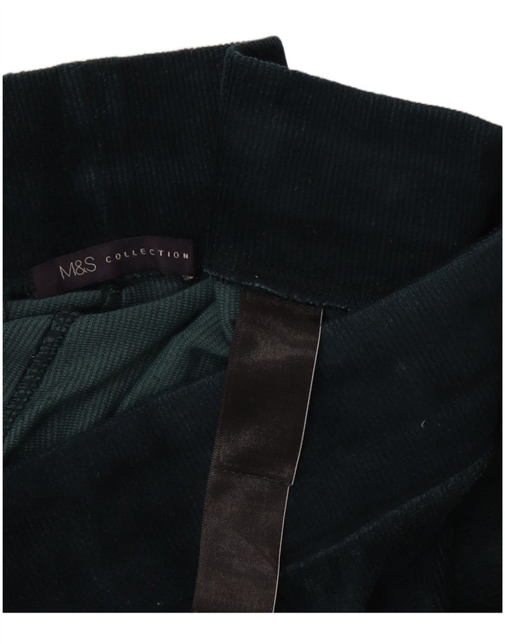 Leggings femininas de veludo Marks & Spencer UK 16 grandes verdes