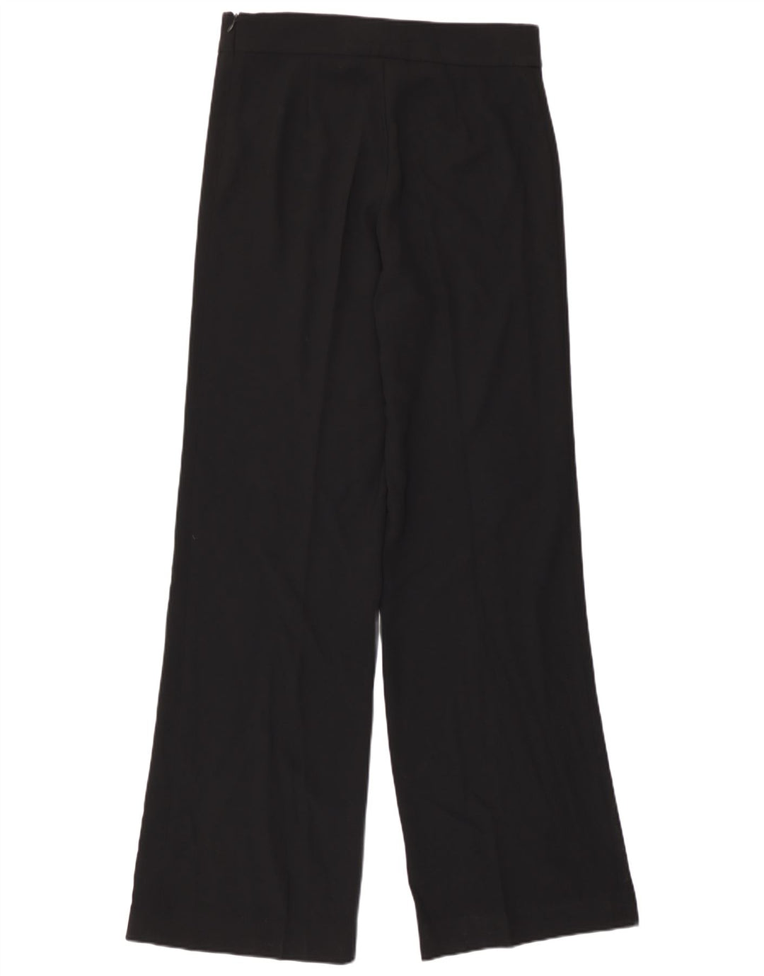Zara Calça feminina casual de perna larga médio W30 L33 poliéster preto
