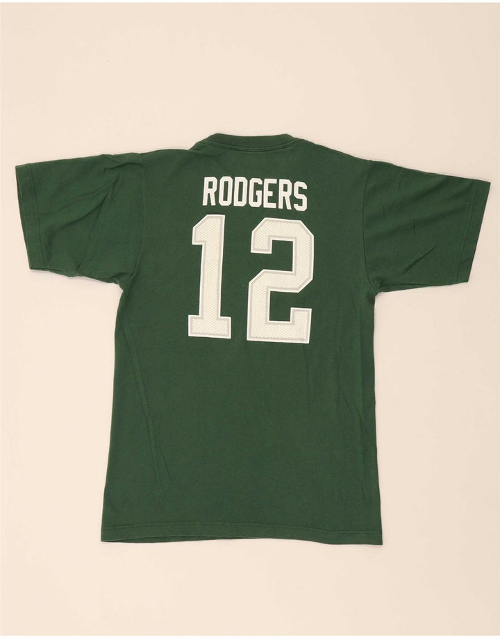 REEBOK Mens Packers Graphic Camiseta Top Pequeno Algodão Verde