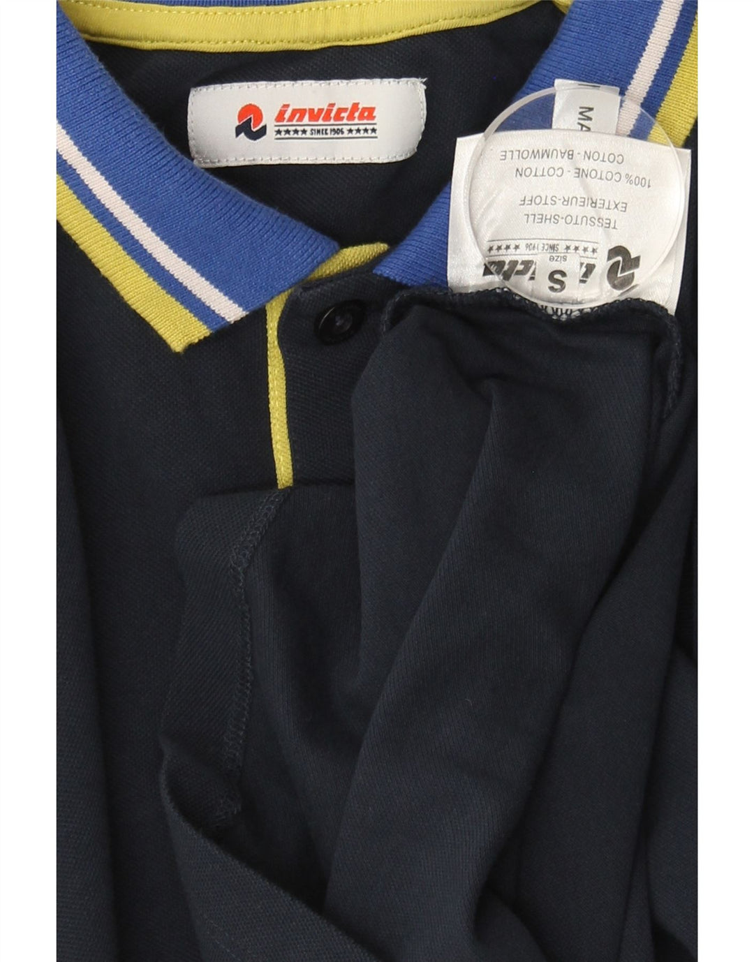 Camisa polo masculina INVICTA pequena algodão azul marinho