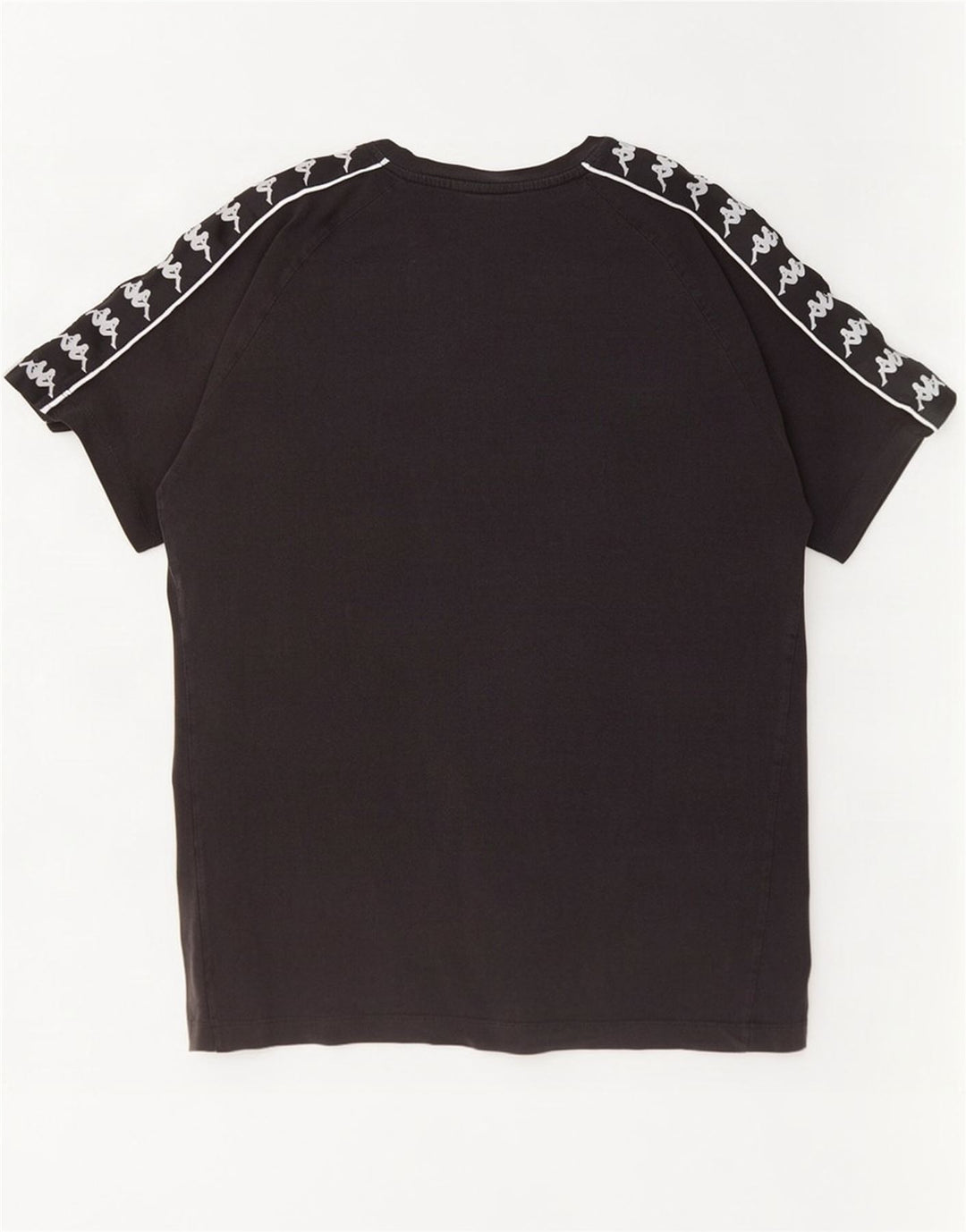 Camiseta gráfica masculina Kappa Top médio algodão preto