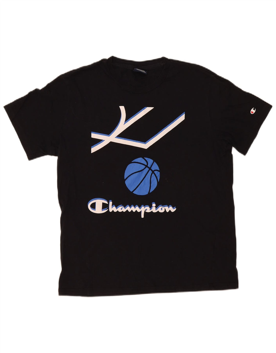 Camiseta masculina gráfica Champion Top médio preto