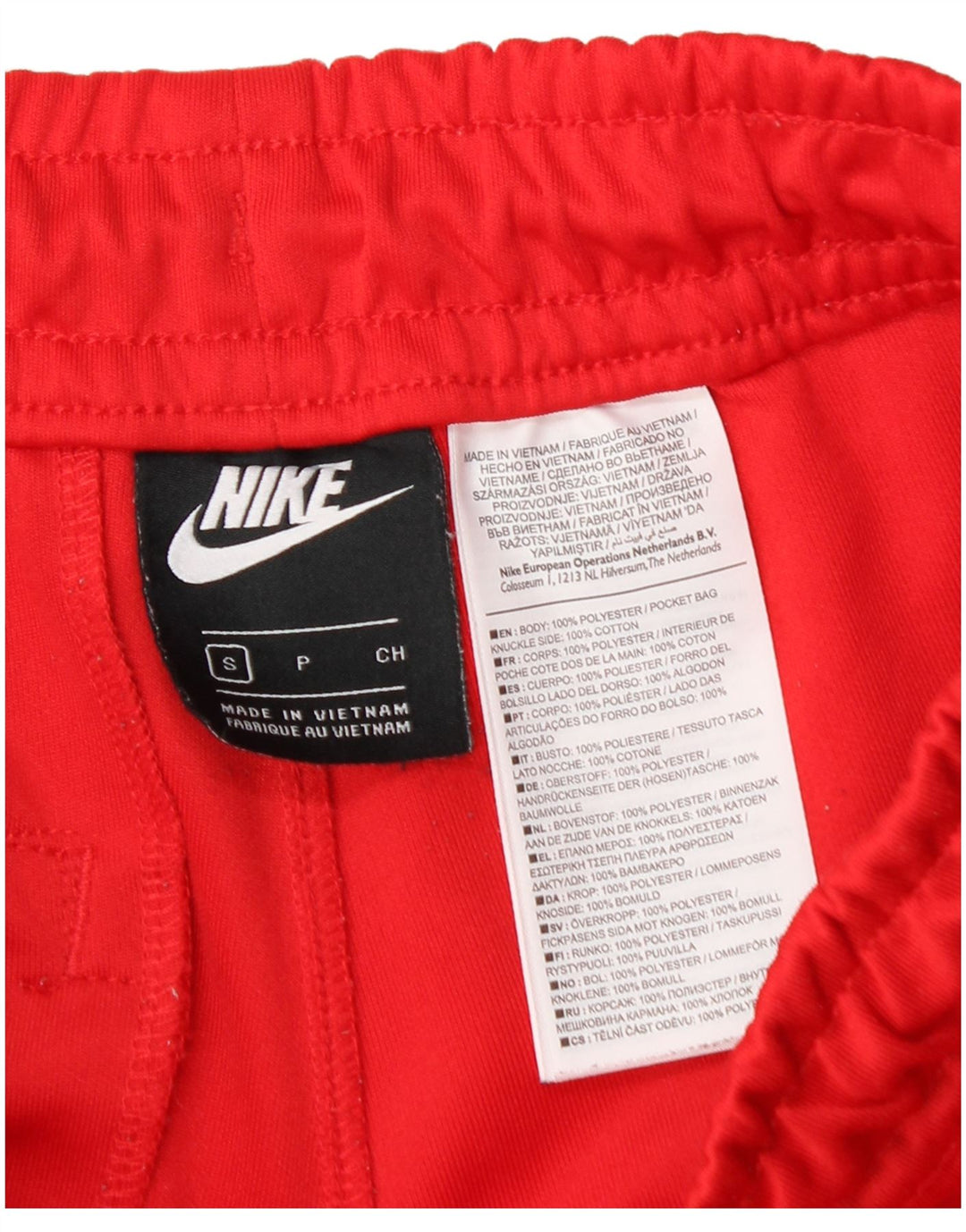 Nike Mens Treino Calças Joggers Pequeno Poliéster Colorblock Vermelho