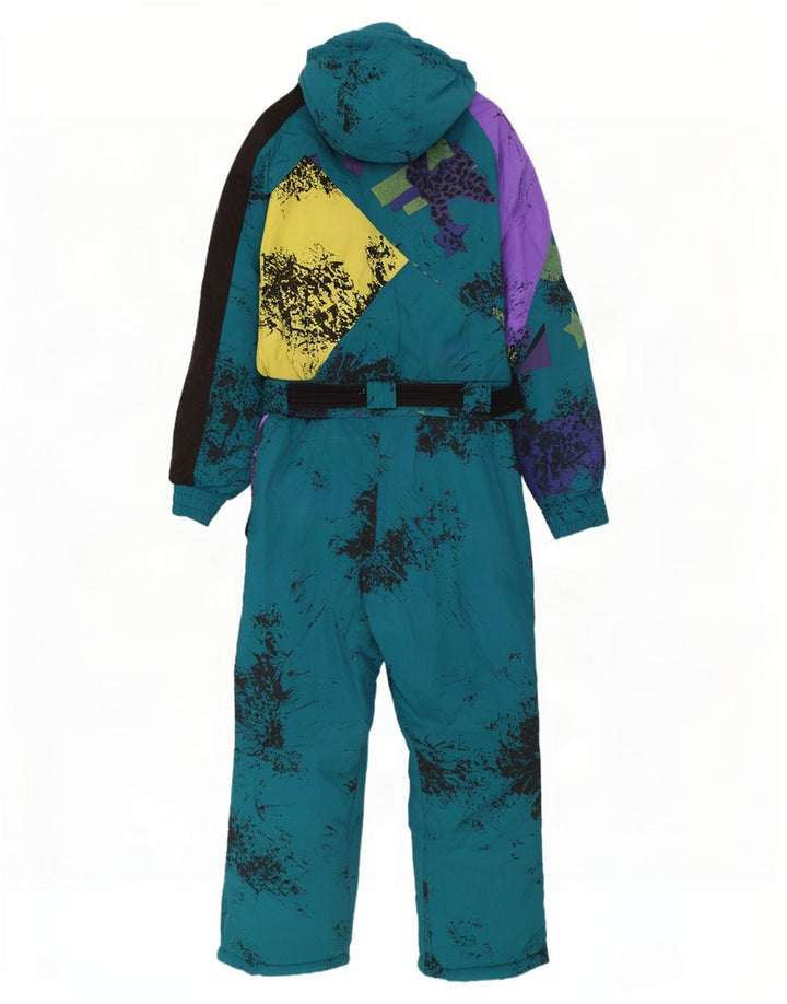 Macacão de esqui masculino vintage IT 50 médio azul tie dye poliamida