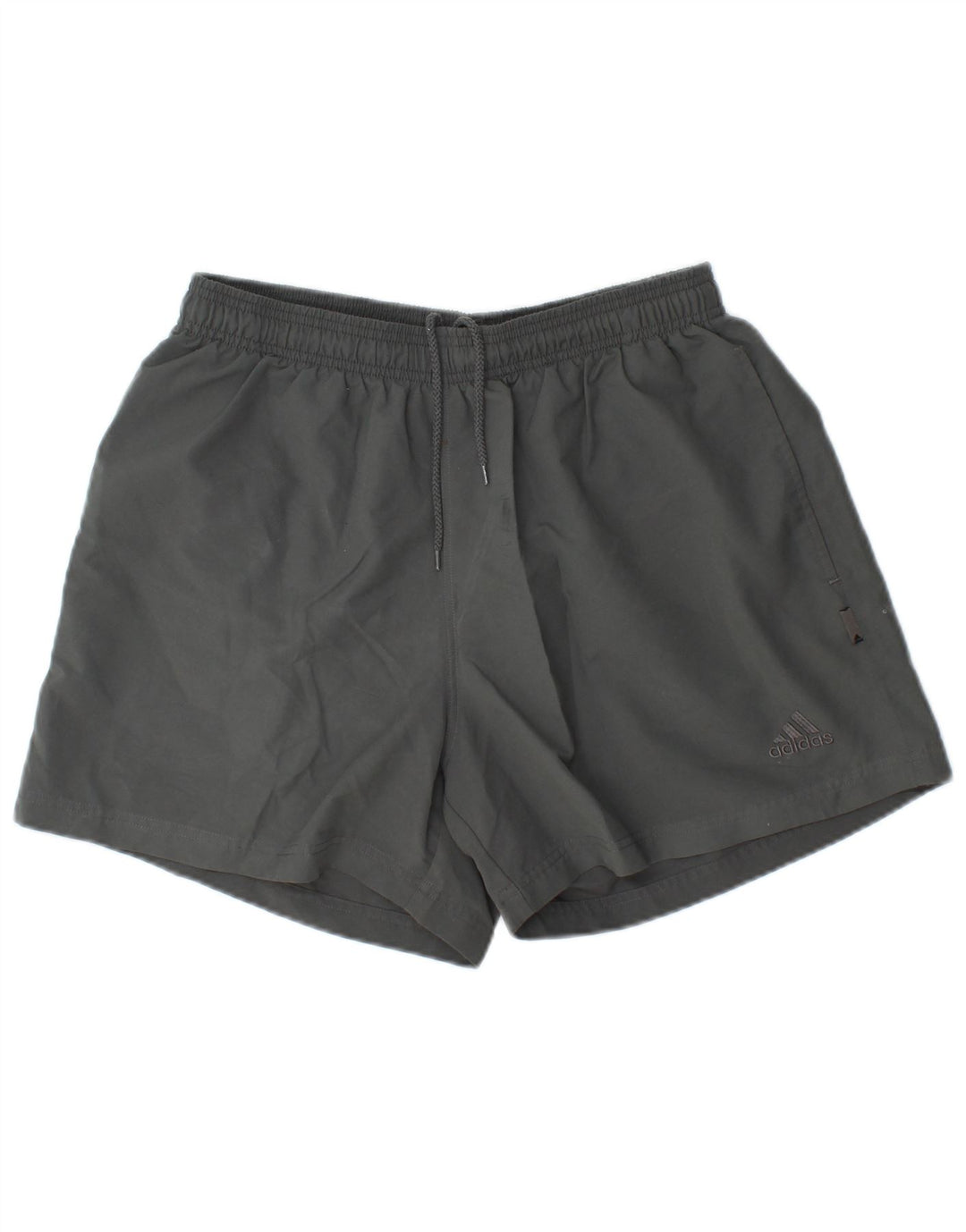 Shorts esportivos masculinos ADIDAS grande poliéster cinza