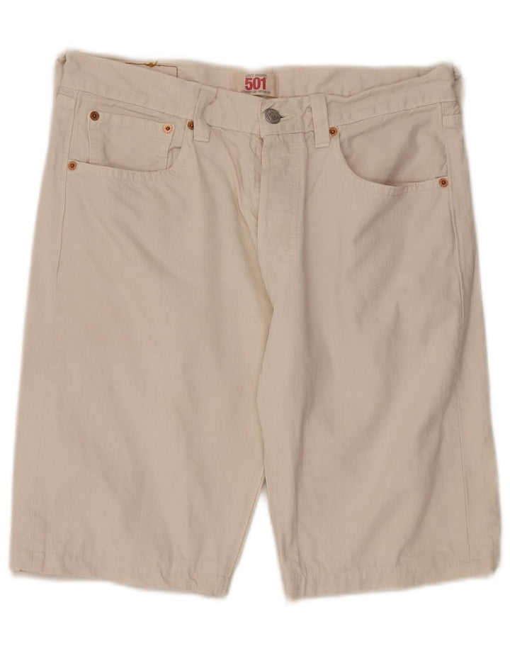 Shorts jeans masculino 501 Levi's W33 médio algodão branco