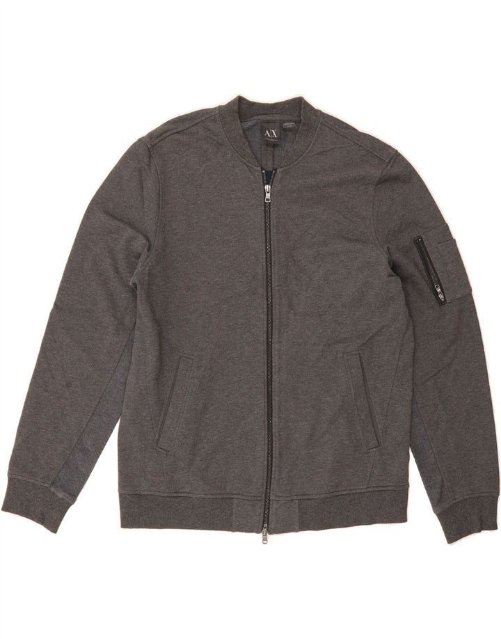 ARMANI EXCHANGE Womens Cardigan Sweater UK 18 XL Grey Cotton Vintage Armani Exchange and Second-Hand Armani Exchange from Messina Hembry 
