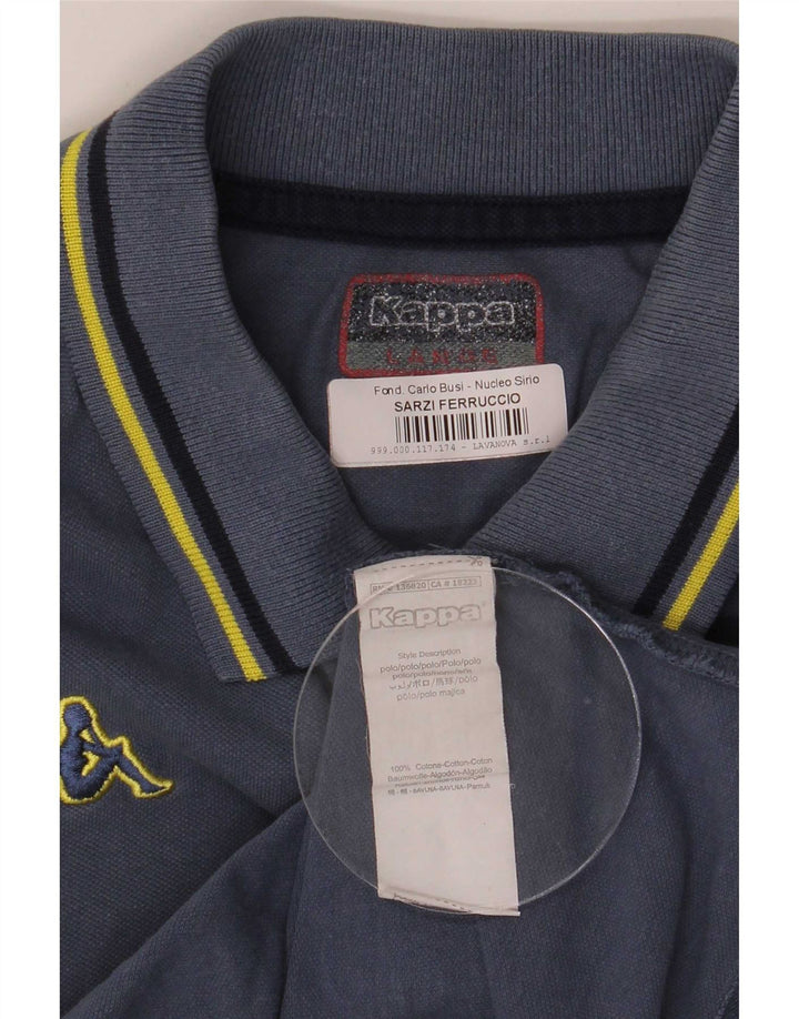 Camisa polo masculina Kappa grande algodão azul
