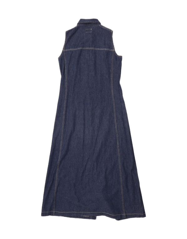 Vestido jeans feminino sem mangas Rifle UK 12 azul marinho médio