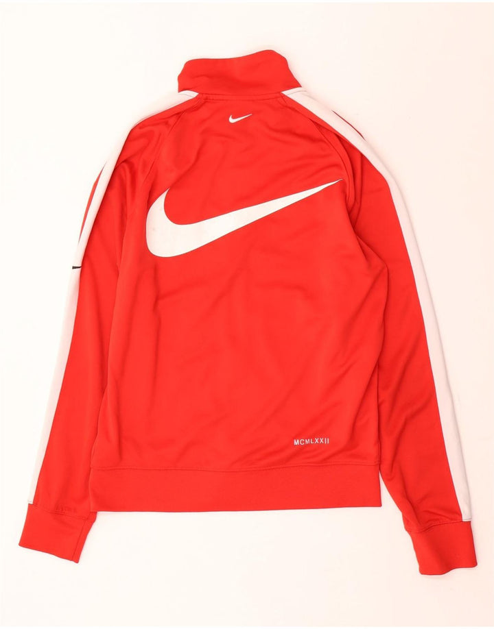 Nike Mens Swoosh Graphic Tracksuit Top Jaqueta Pequena Colorblock Vermelho