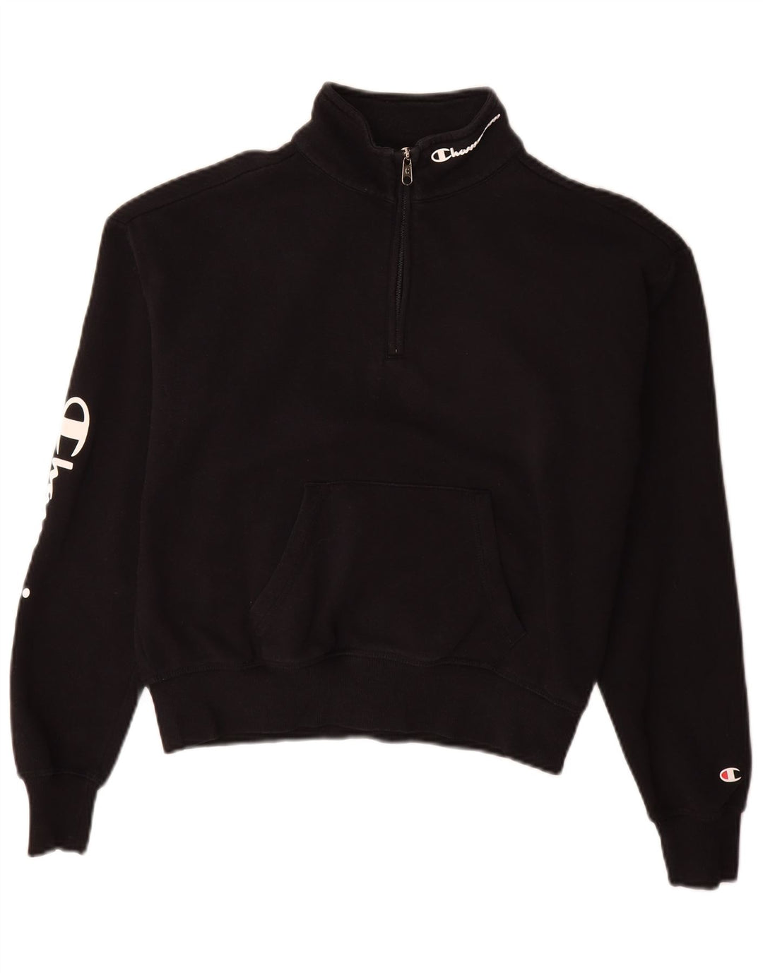 Champion feminino oversized gráfico moletom jumper UK 10 pequeno preto