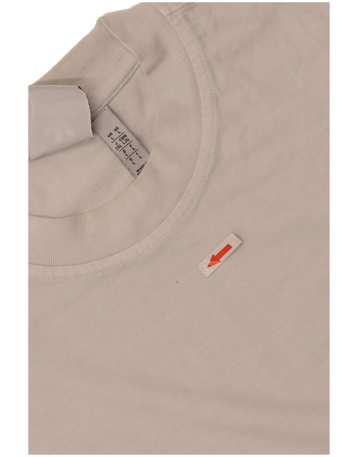 Adidas Mens Camiseta Top Grande Algodão Branco