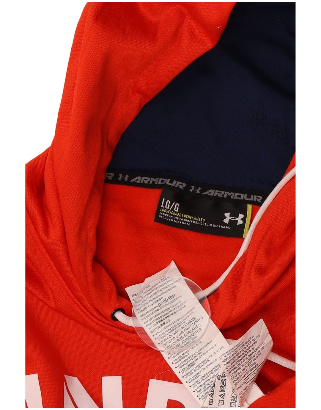 Under Armour Mens Graphic Hoodie Jumper Grande Poliéster Vermelho