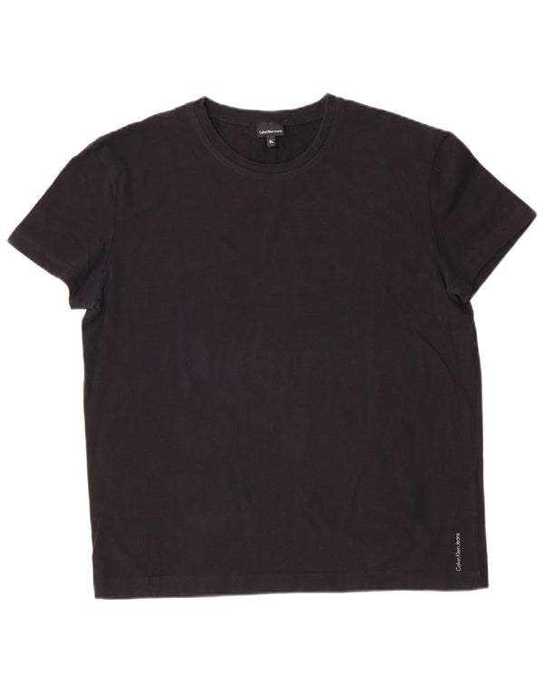 Camiseta Calvin Klein Jeans Mulher Top UK 18 XL Algodão Preto