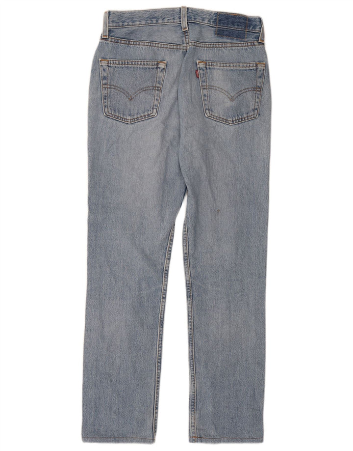 Calça jeans reta masculina Levi's W28 L28 azul algodão