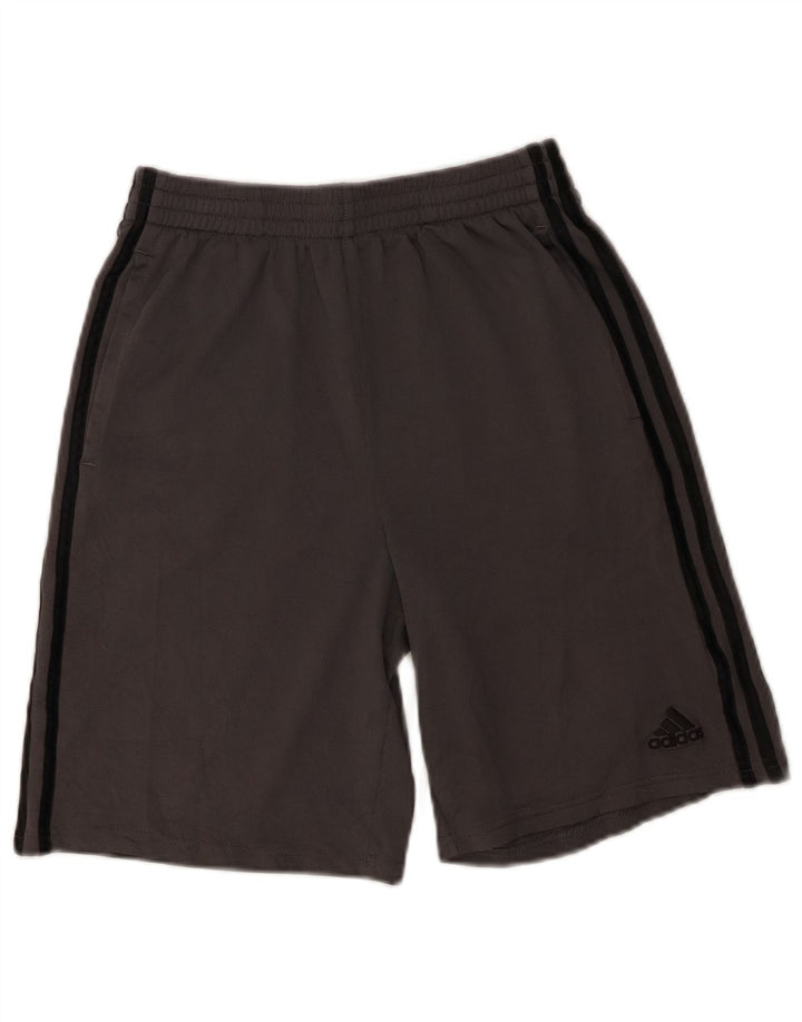 Shorts esportivos masculinos Adidas 14-15 anos grande cinza poliéster