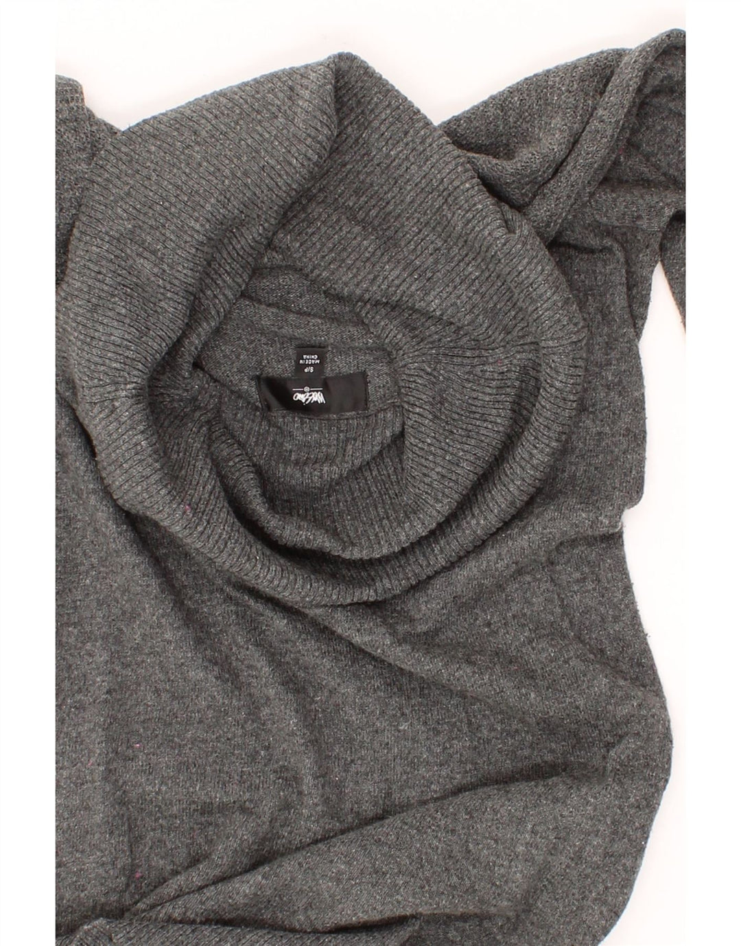 MOSSIMO Womens Roll Neck Long Sleeve Jumper Dress UK 10 Small Grey Cotton Vintage Mossimo and Second-Hand Mossimo from Messina Hembry 