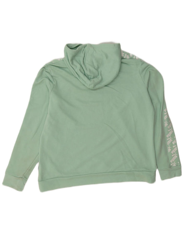 Puma feminino gráfico moletom com capuz UK 18 XL algodão verde