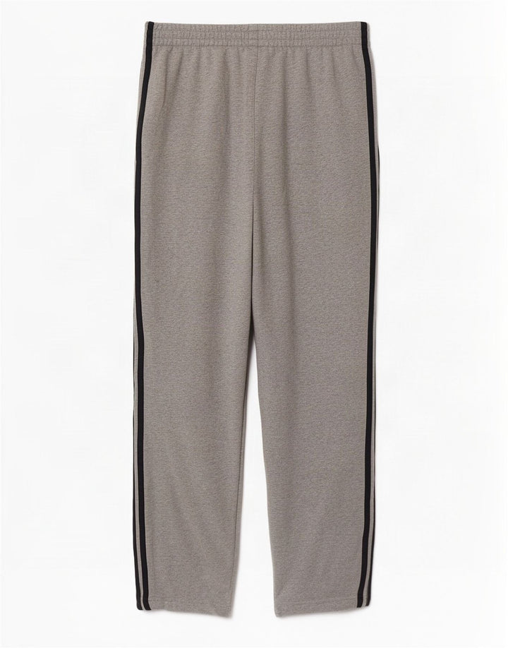 Calça de treino masculina Adidas grande algodão manchado cinza